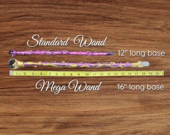 Mega Wand: Custom 16" Witchcraft Cosplay Wand with Crystals & Charms
