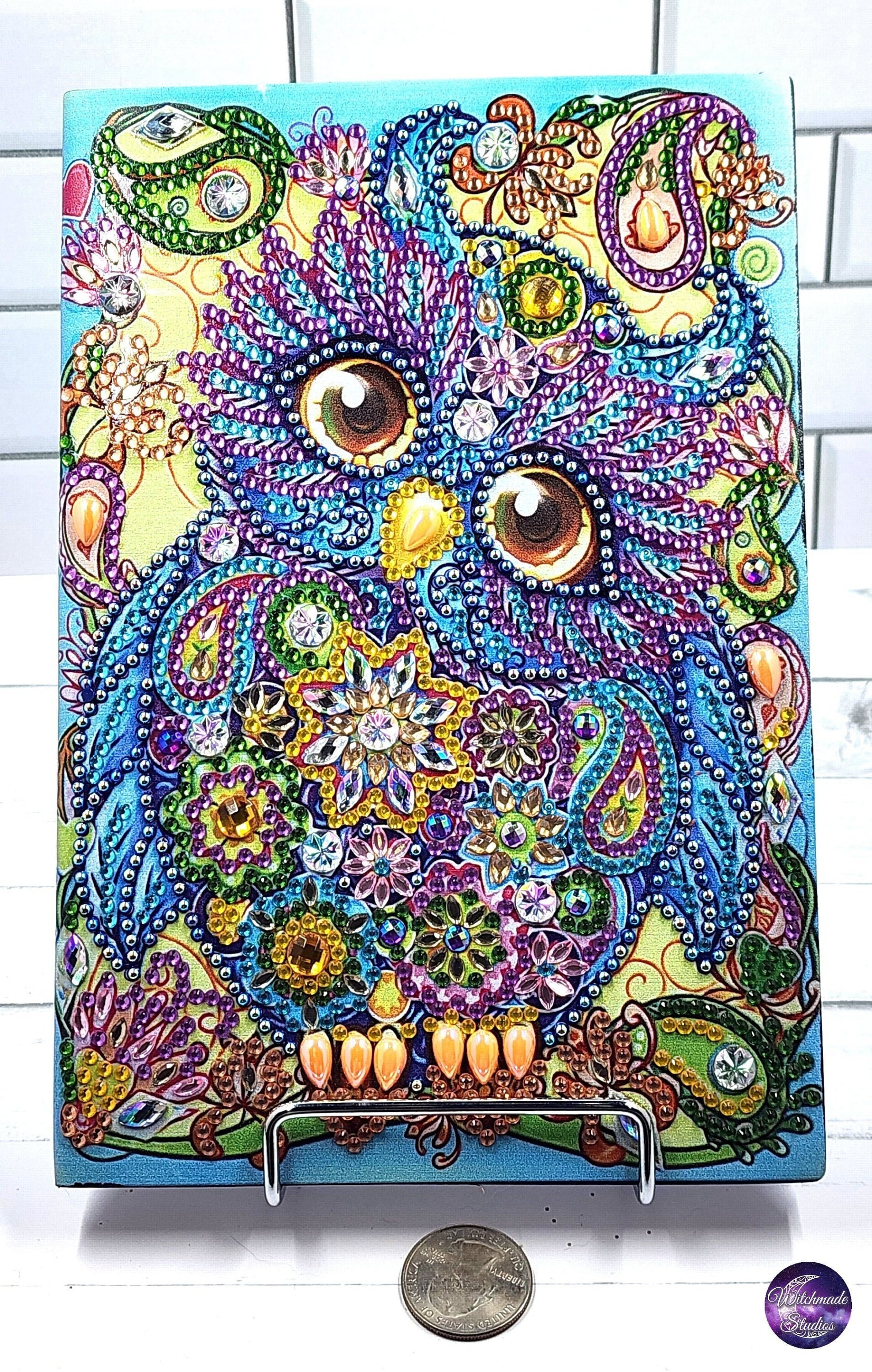 Owl Journal, Diamond Painting Notebook, Unlined Grimoire J05