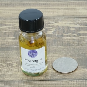 Abundance Oil, Prosperity Oil, Metaphysical, Ritual Oil, Money Oil, Manifestation Oil, Conjure Oil, Intention Oil, Anointing Oil, Candle Oil