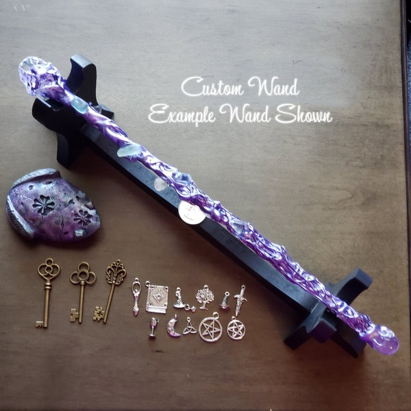 Custom Witch Fairy Wand Cosplay Metaphysical Reiki Witch Wand Magick Wand Handmade Wand Pagan Altar Ritual