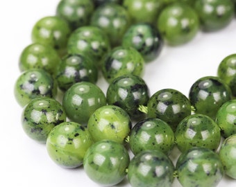 Natural Canadian Jade Beads AAA Quality 6,8,10MM Size available,Round Beads,Smooth Beads,Jewelry Making,Polished Canadian Jade Beads