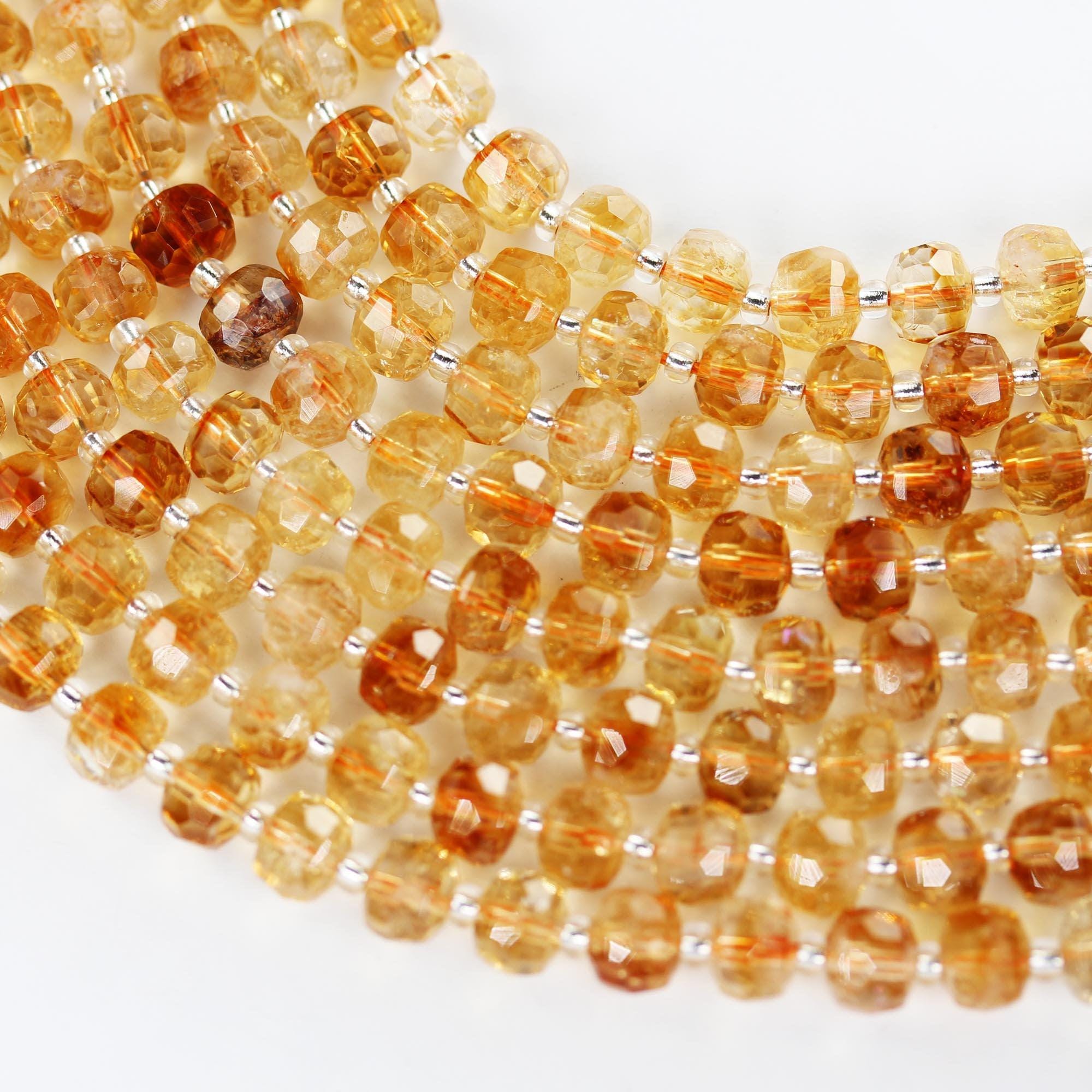 Citrines Naturelles Facettées Carrées 3 Mm - Offre : 1 Gratuite Pour 4