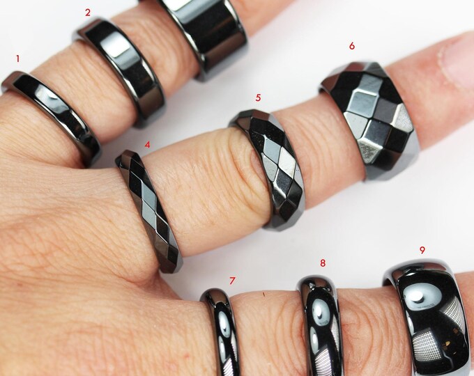 Hematite Ring, Choose Your Size, Ring of Hematite, Negative Energy ...