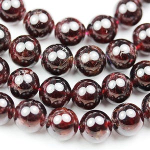 Garnet,8mm round  gemstone, one full strand , hole 1mm,16&quot;