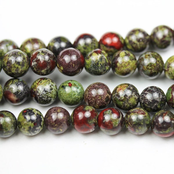 Dragon blood jasper, 6mm round gemstone beads,1mm hole ,16inch, about65 beads