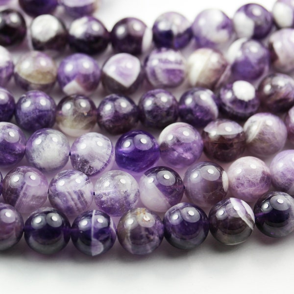 Amethyst,6/8/10mm round natural gemstone beads one full strand ,about 65/50/40pcspcs beads , 16"