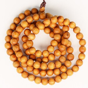 8mm Fragrant Raw Cedarwood Beads Full Strand 35 Strand Wood Beads