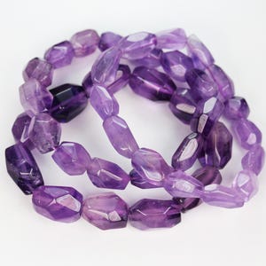 Natural Amethyst,  Nugget Shape Gemstone Bracelet, sizes: 13*18mm/12*15mm/11*14mm