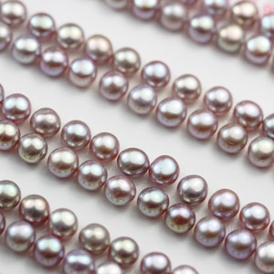 AA+ 6-7mm Round Black Pearls, Half Drilled Round Freshwater AA+ 6-7mm Round Black Pearls, Half Drilled Round Freshwater