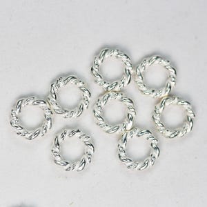 5pcs Silver Ring 7.5mm 925 Sterling Silver Jewellery Findings Closed Ring 1.50mm Thickness