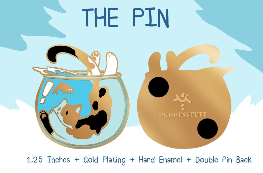 Cat Snack Enamel Pin