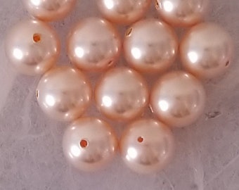 Peach Swarovski Crystal Pearls 4mm, 6mm, 8mm, Twist/Curve, and Pear