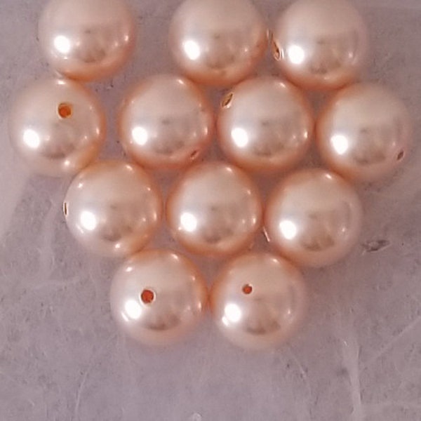 Peach Swarovski Crystal Pearls 4mm, 6mm, 8mm, Twist/Curve, and Pear