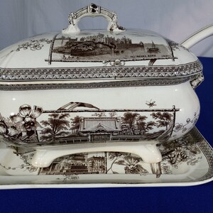 Antique Extremely RARE WALLIS GIMSON & Co Tureen, Underplate and Ladle