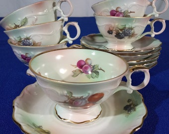 Schumann Arzberg Set of 6 Tea Cups and Saucers