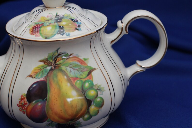 Teapot Fruits by Sadler England Etsy