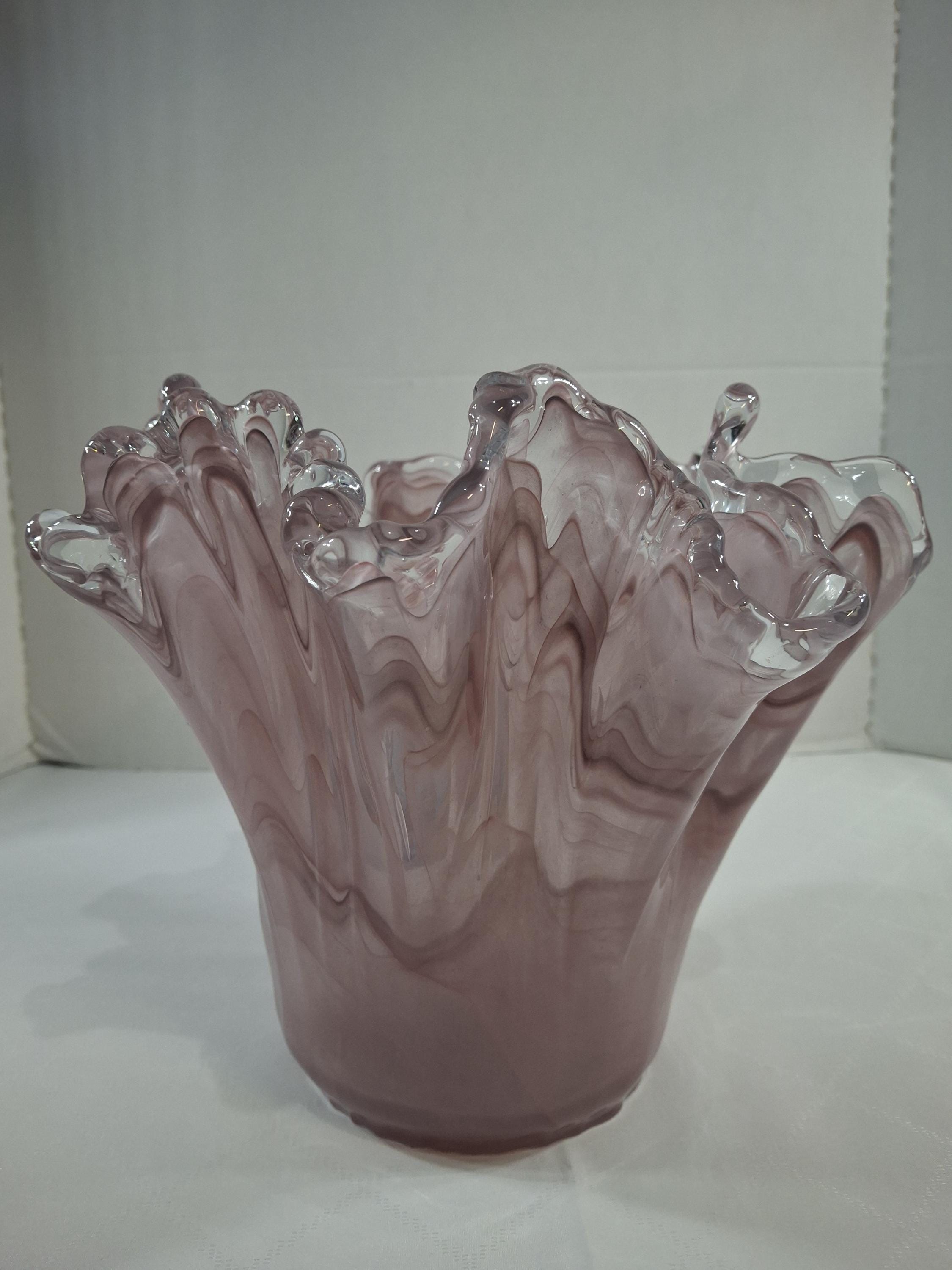 Pink Murano Glass Vase - Etsy