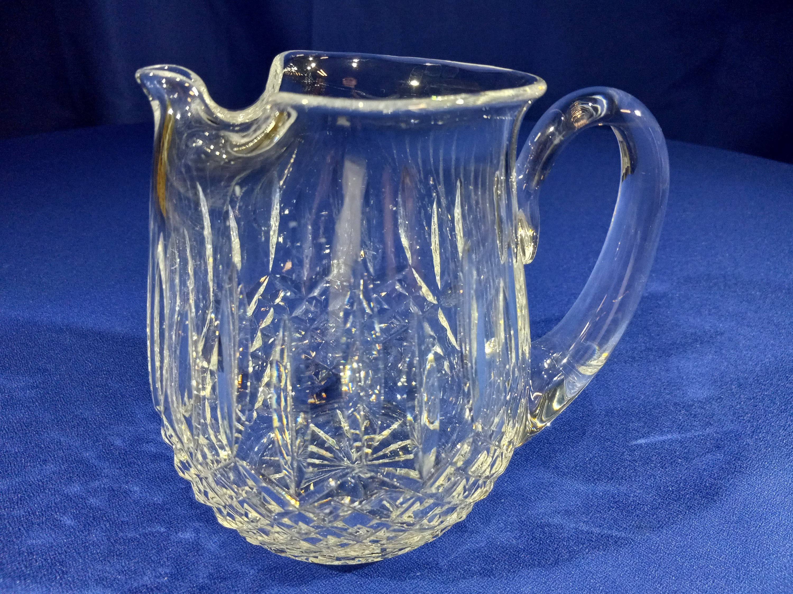 Waterford Vintage Crystal Glass Milk Pitcher Jug Lismore 32  Waterford Lismore Ice Jug main image 2