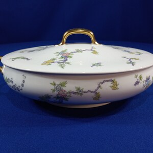 B & C France Limoges Covered Oval Vegetable Bowl