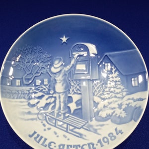 Christmas Letter - Boxed Annual Christmas Plate 1984 by BING & GRONDAHL