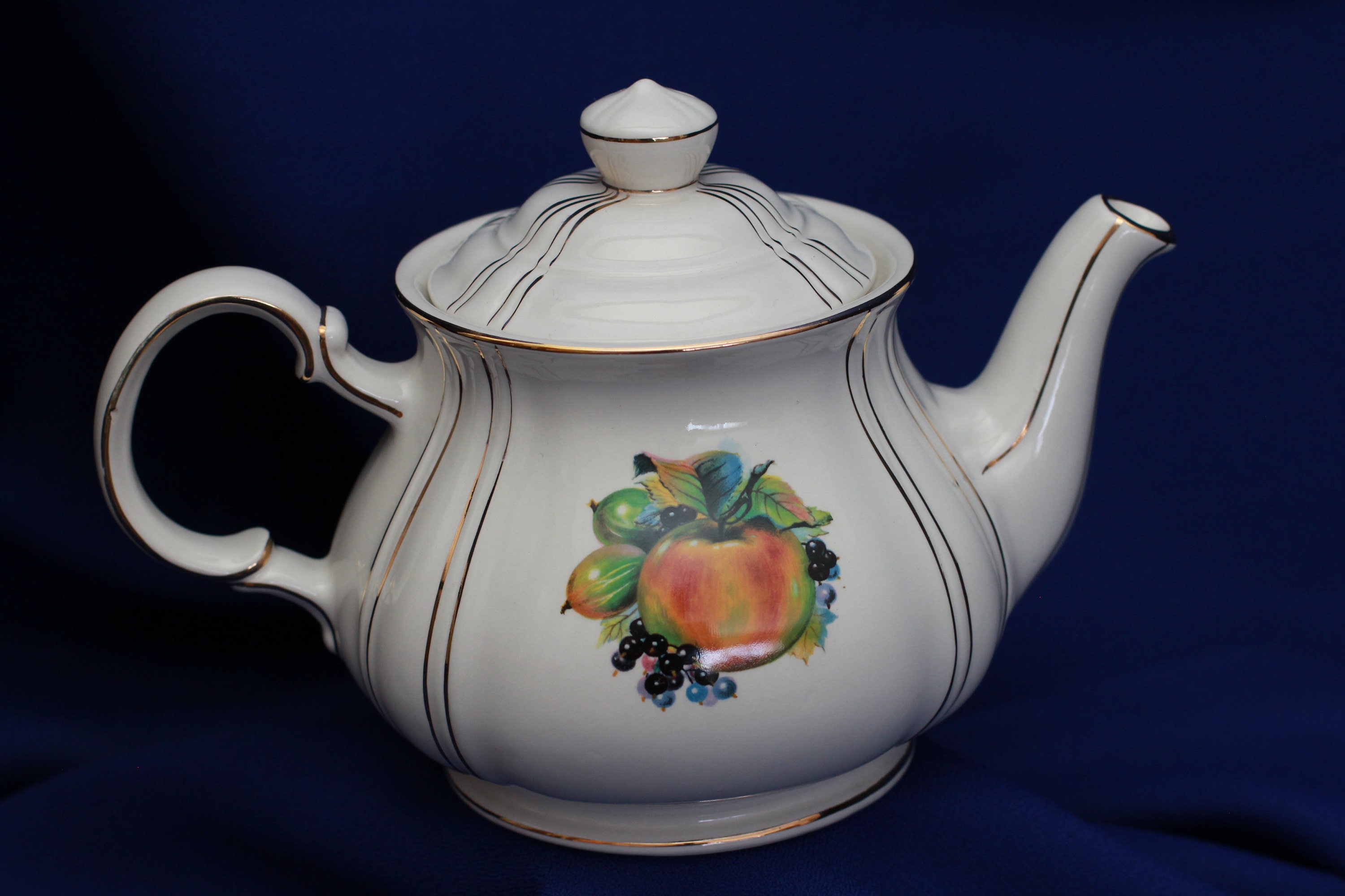 Teapot Fruits by Sadler England Etsy