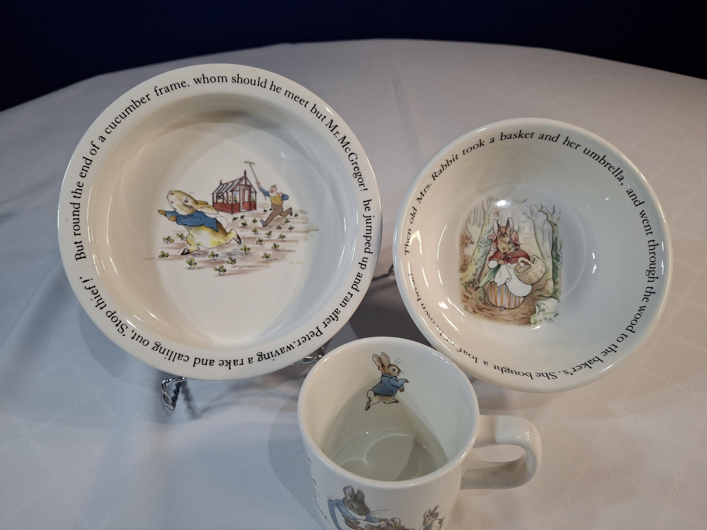 Vintage Peter Rabbit Dinner Set - Etsy