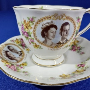 Royal Albert To Commemorate the Royal Visit to Canada 1959 Tea Cup and Saucer