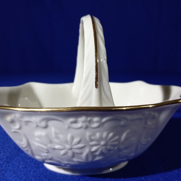 Small Oval Basket with Handle Sans Souci Collection by LENOX