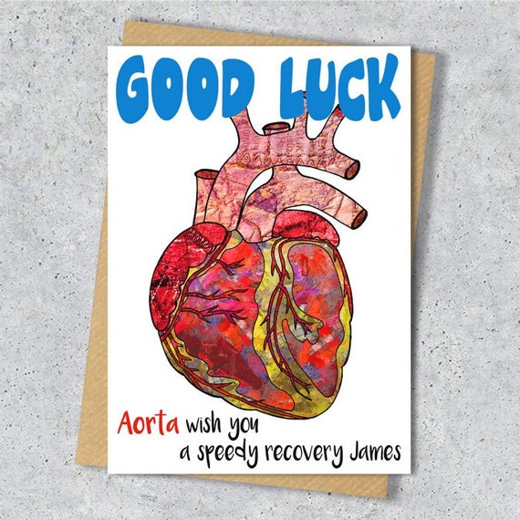 Personalised Heart Surgery Get Well A5 Greeting Card, Cardiac
