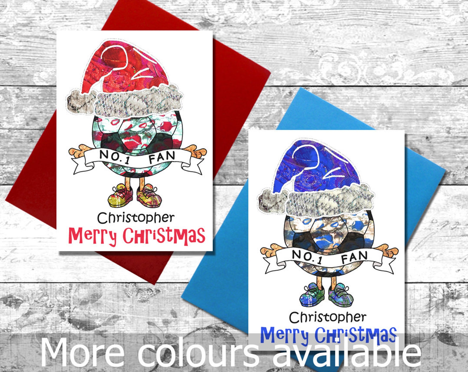 Personalised Football Christmas Card Favourite Team Soccer Etsy UK