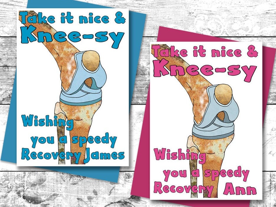 Knee Surgery Card Knee Replacement Get Well Card Etsy UK
