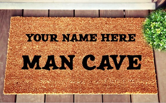 Personalized Gift For Dad Personalized Man Cave Doormat Welcome Mat Door Mat Father S Day Gift Gift For Grandpa Doormat Housewarming