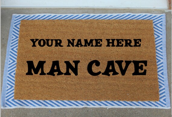 Personalized Gift For Dad Personalized Man Cave Doormat Welcome Mat Door Mat Father S Day Gift Gift For Grandpa Doormat Housewarming