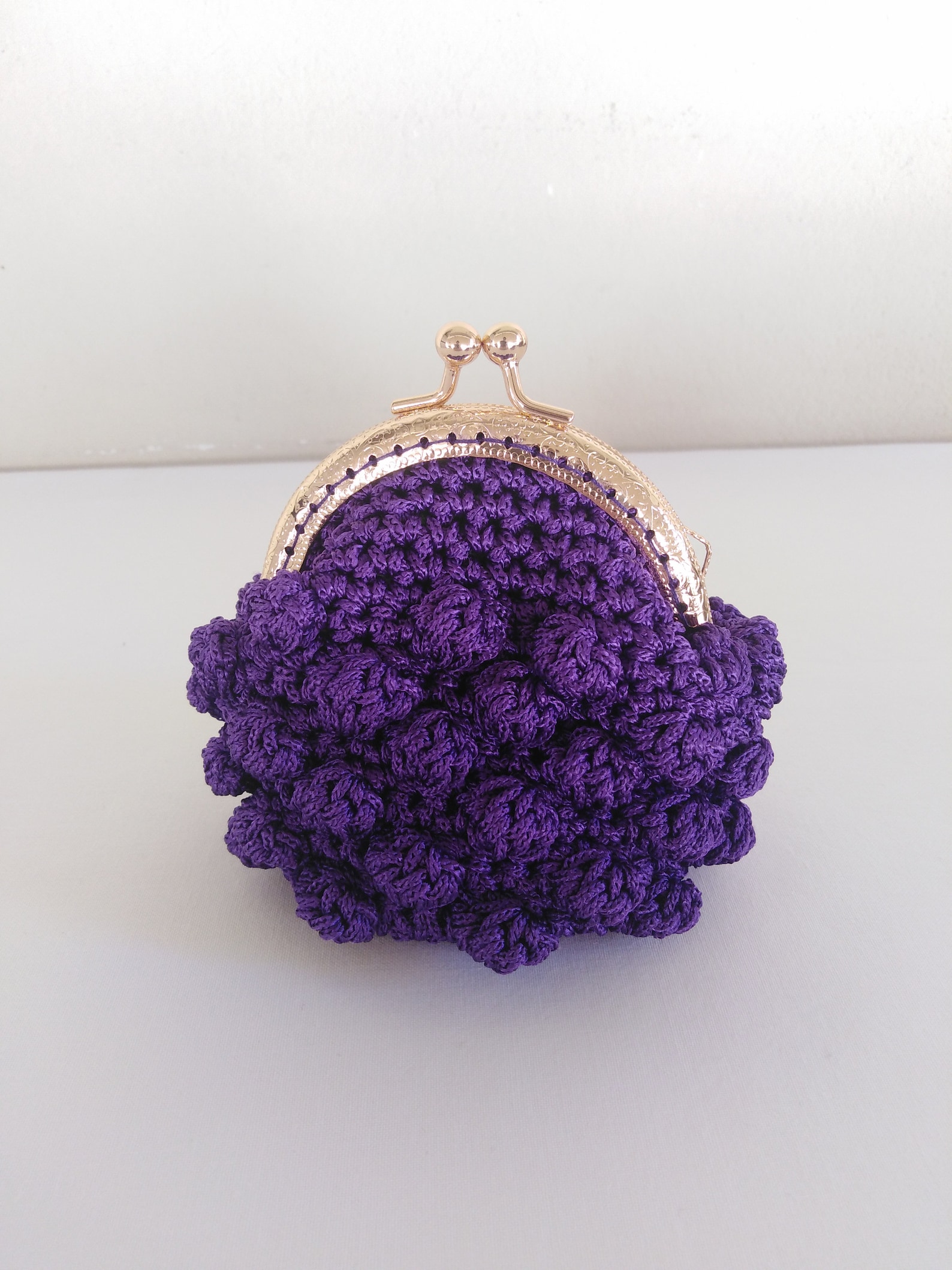 Handmade Coin Purse With Bubbles, Knitted Coin Purse, Crochet Coin Purse, Black Coin Purse Etsy
