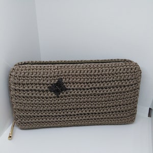 Handmade Wallet,Wallet With Metal Decoration, Knitted Wallet, Crochet Wallet, Zipper Wallet
