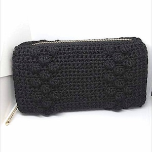 Handgefertigte Geldbörse mit Blasen, gestrickte Geldbörse, gehäkelte Geldbörse, Bubbles Geldbörse (Design B)