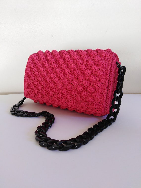 DESIGN A Full Bubbles With Acrylic Chain handmade Shoulder Clutch