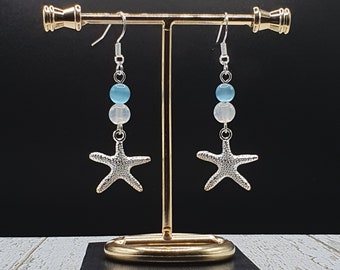 Starfish Earrings (Sterling Silver Hooks)