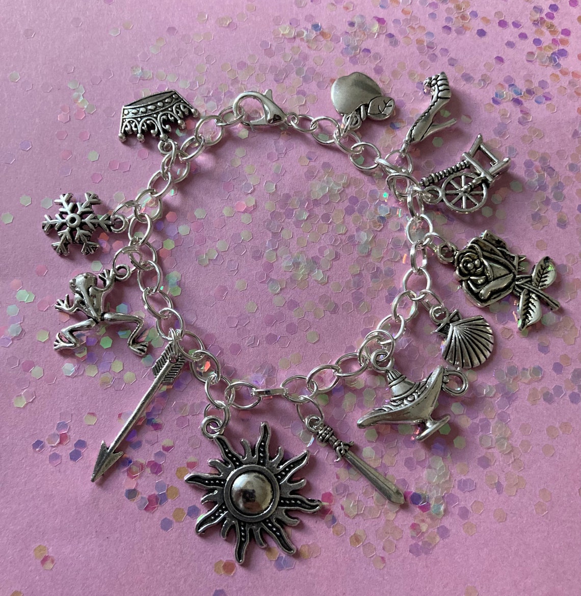 Disney Princess Inspired Charm Bracelet Etsy