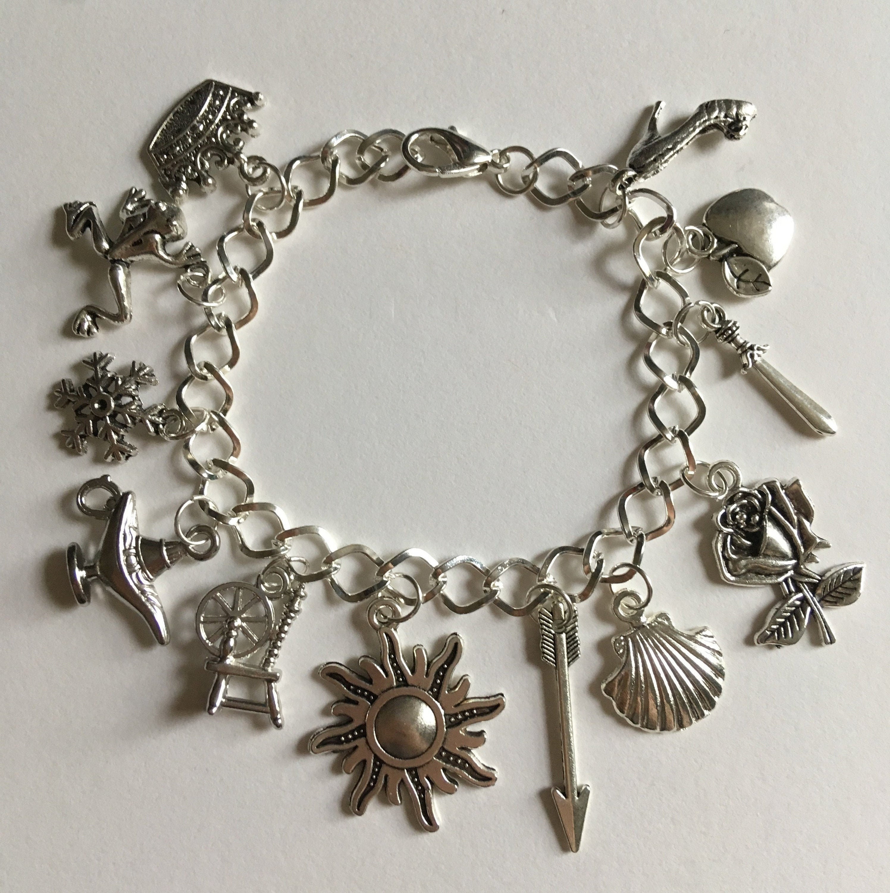 Disney Princess Inspired Charm Bracelet Etsy