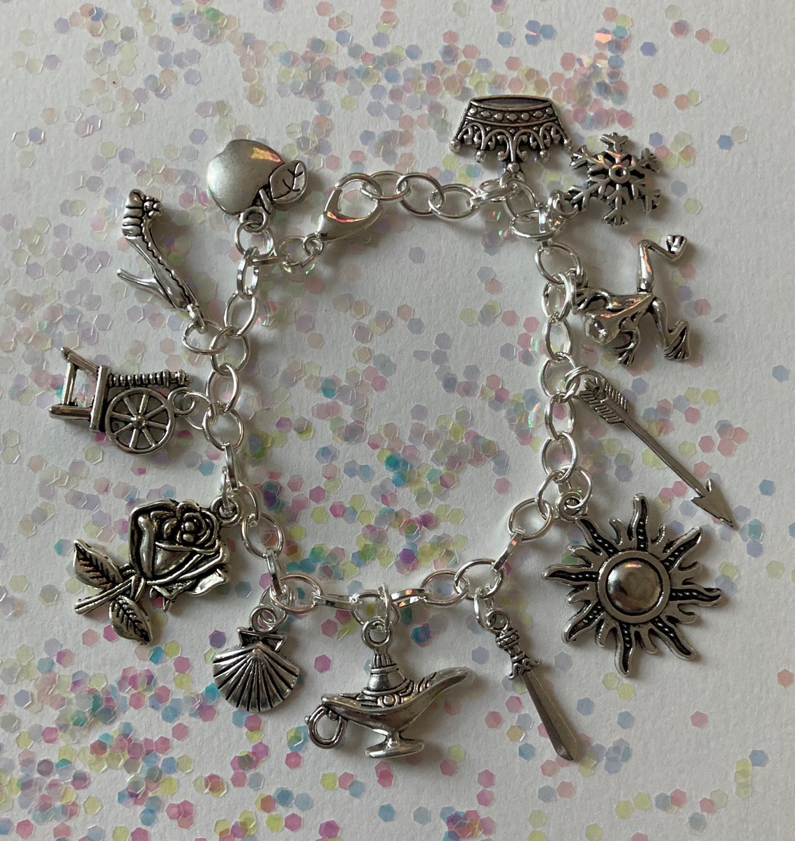 Disney Princess Inspired Charm Bracelet Etsy