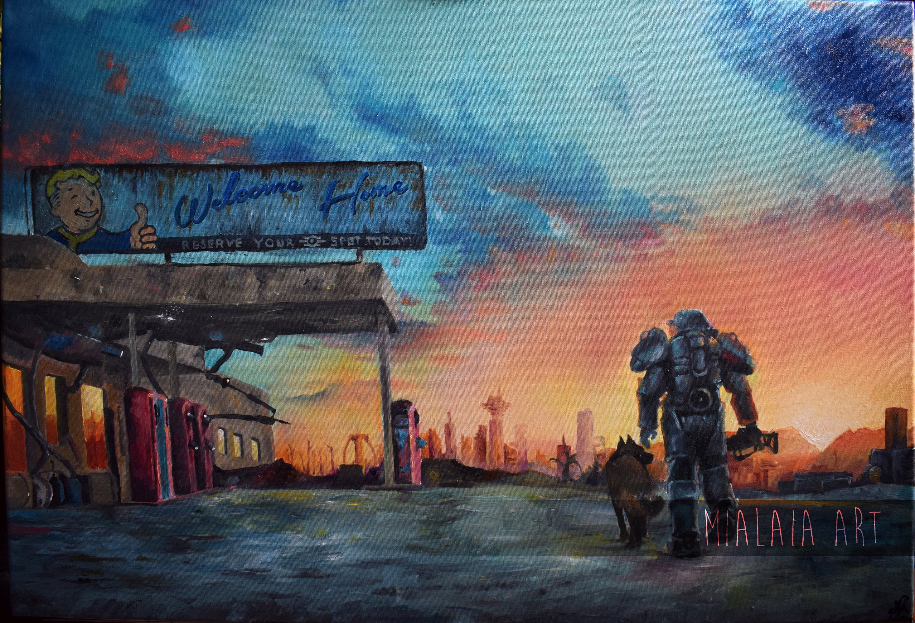 Handmade oil painting on canvas on demand, handcrafted wall artwork