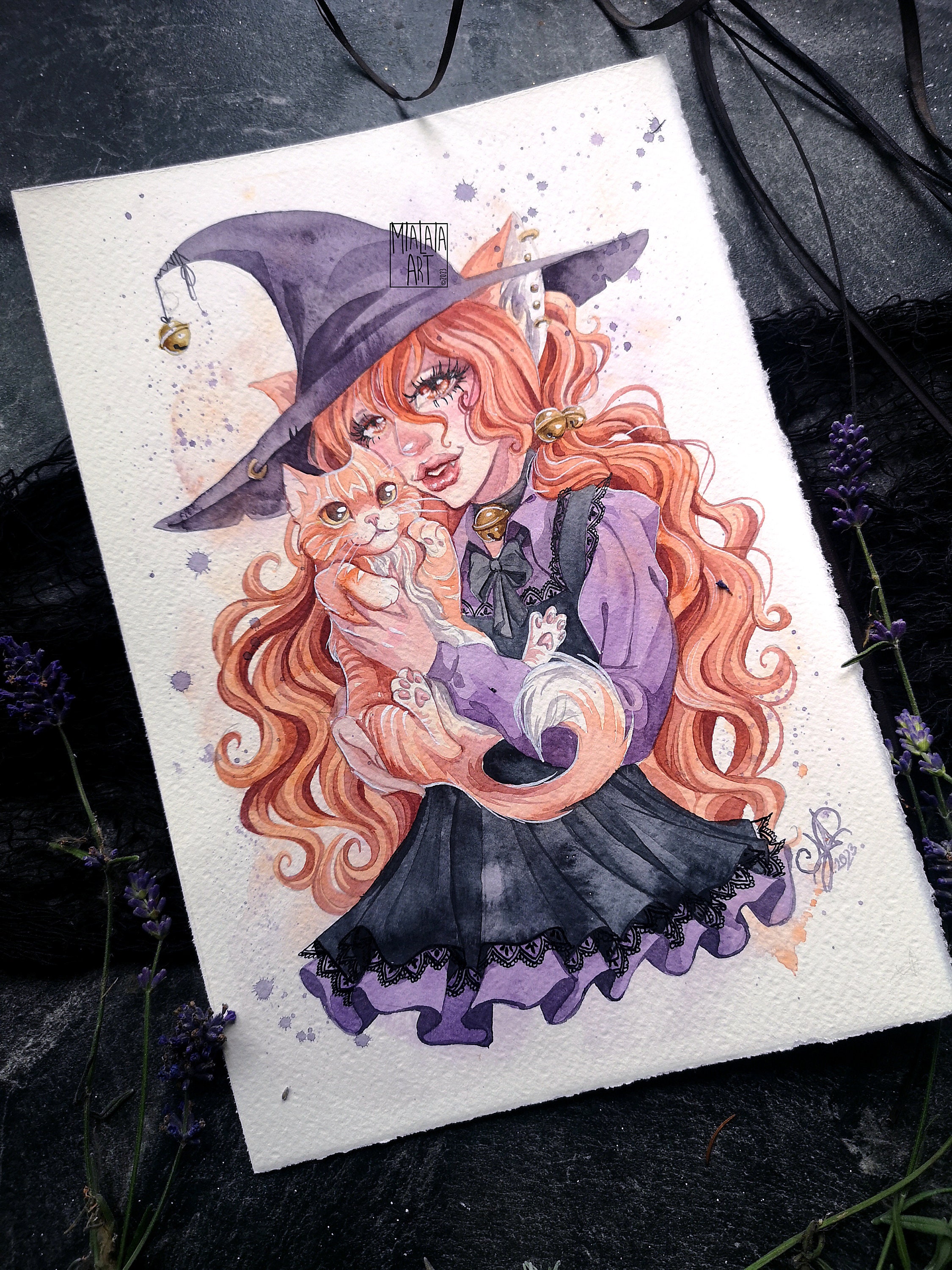 Witch of Cats | Original Watercolor Painting - Etsy