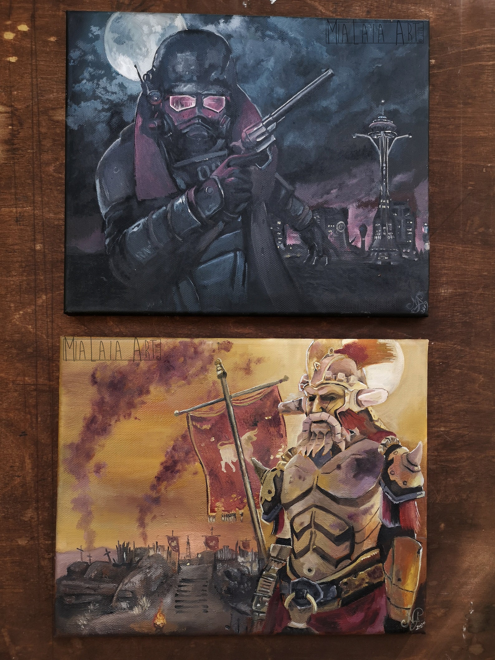 Fallout New Vegas Original Oil painting on canvas fanart Etsy