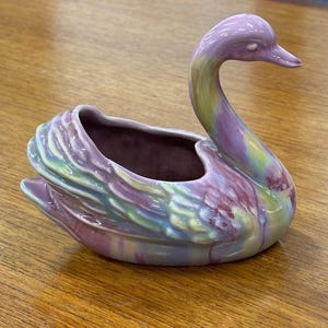 Vintage 1950s Australian Pottery MCP Mingay - Swan Planter Vase Figurine -