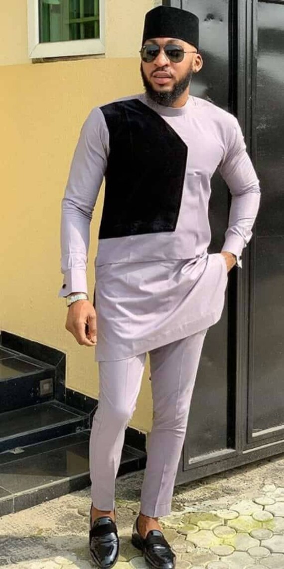 Ike African men shirt and a matching pant setAfrican clothingAfrican men clothingAfrican men shirt dashikitunic shirtpromgroom suit