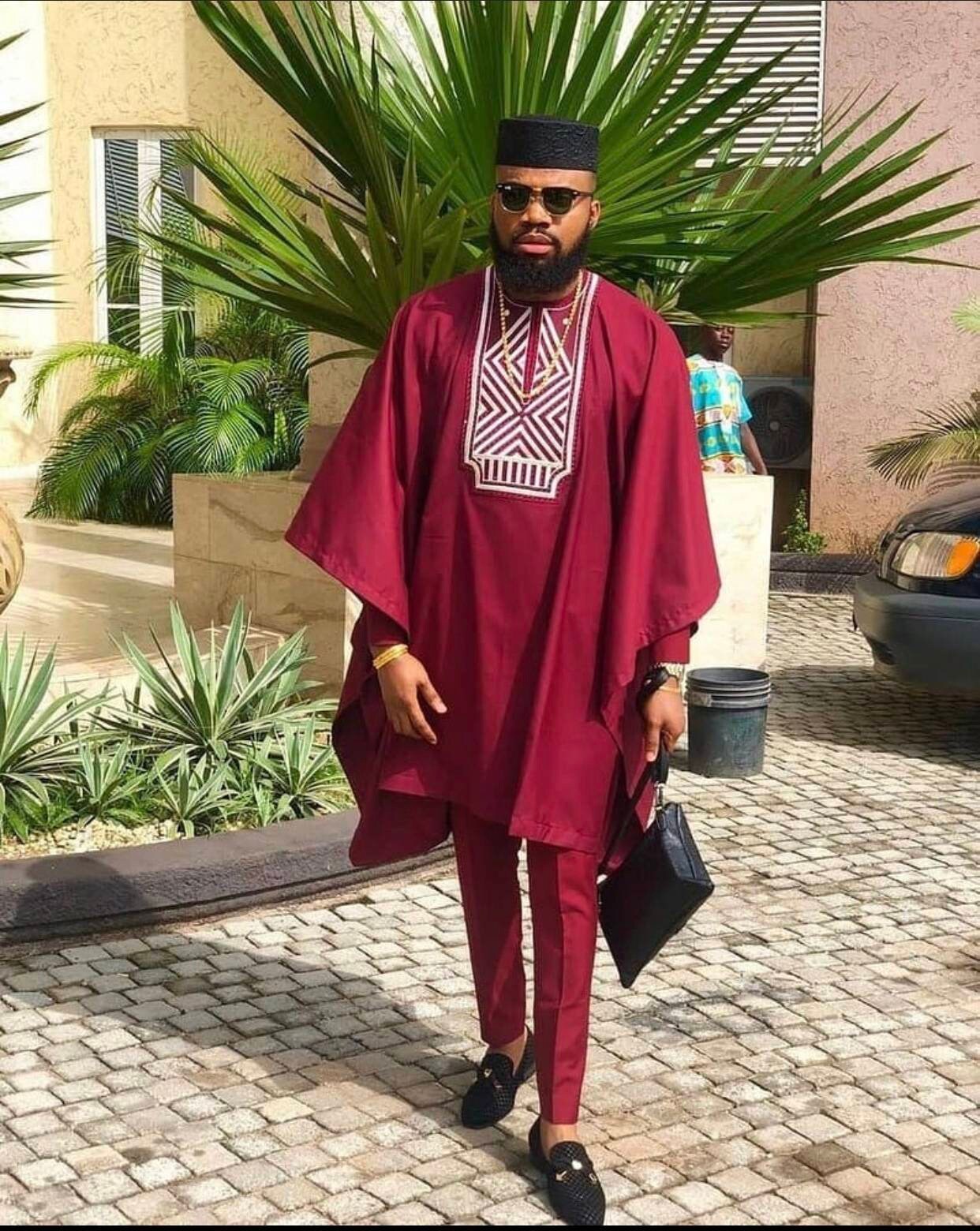 Men African Clothing Dashiki Shirts And Trouser 2 Piece Set