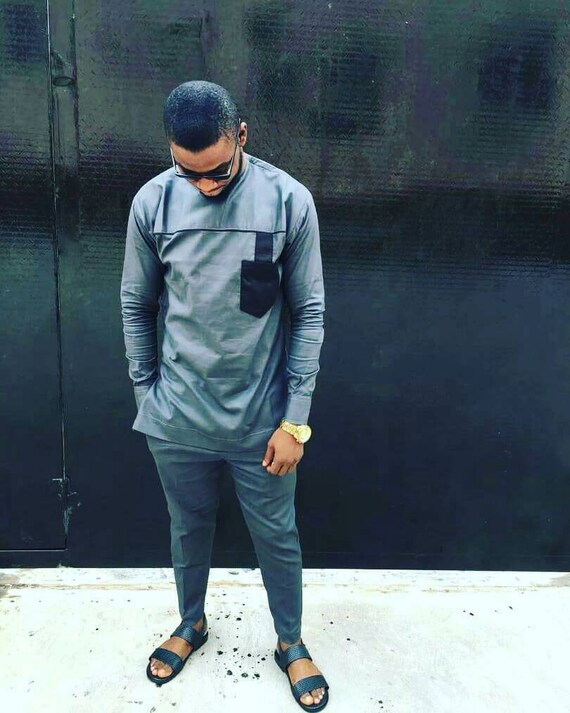 matching denim set mens