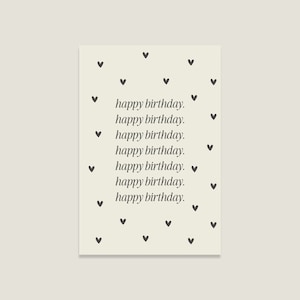 Postkarte 'Happy Birthday', Geburtstagskarte, Postkarte zum Geburtstag, süße Postkarte für Freunde, Geschenkidee