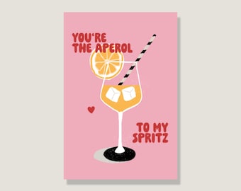 Postcard 'Aperoli', Aperol card, cute postcard for girlfriend – Perfect as a gift, Aperol Spritz, special card